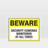 Custom Gate Signs,Security Cameras Monitored At All Times Sign